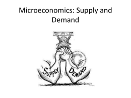 Microeconomics: Supply and Demand