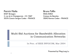 Multi-Bid Auctions for Bandwidth Allocation in