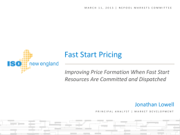 Fast Start Pricing Improvements – Revised Edition