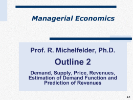 Ch02: Demand, Supply, and Equilibrium Prices