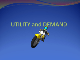 UTILITY and DEMAND
