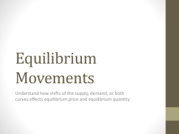 Changes in Equilibrium