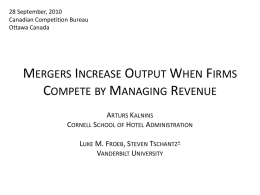 Mergers Increase Output When Firms Compete by Managing Revenue