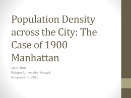 Population Density across the City: The Case of 1900 Manhattan