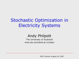 Stochastic Optimisation in Electricity Pool Markets