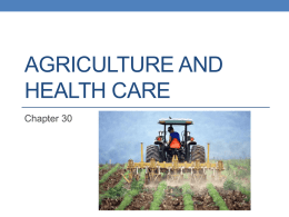 Agriculture and Health Care