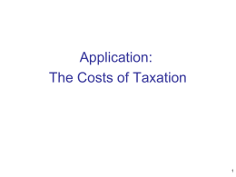 The Costs of Taxation