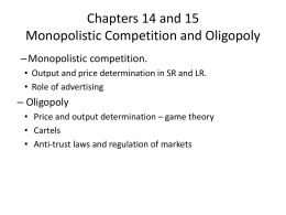 Chapter 14: Mondopolistic competition