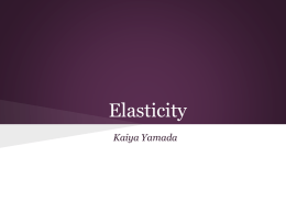 Elasticity Presentation Kaiya Yamada