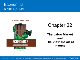 The Labor Market and The Distribution of Income