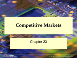 McGraw-Hill/Irwin Competitive Markets