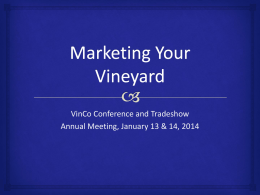 Marketing Your Vineyard