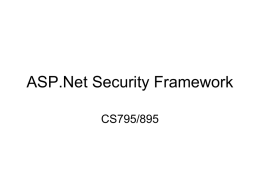 .Net Authentication