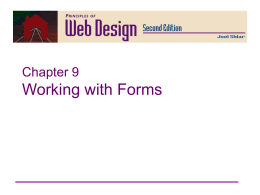 Principles of Web Design Chapter 9