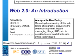 Web 2.0: An Introduction
