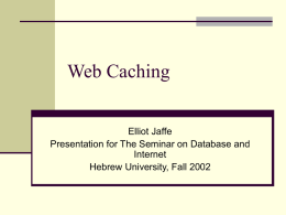 Web Caching - CS