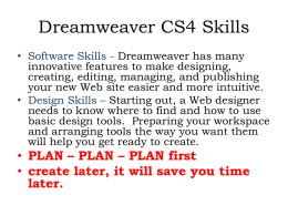 Dreamweaver CS4 Skills