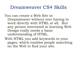 Dreamweaver CS4 Skills