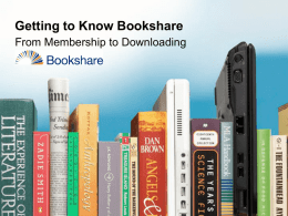 Getting to Know Bookshare
