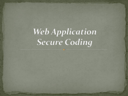 Web application Security