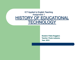 HISTORY OF EDUCATIONAL TECHNOLOGY