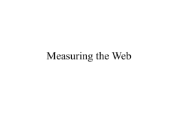 Measuring the Web