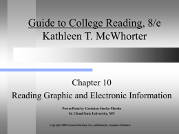 Approach graphic information Read and evaluate electronic sources