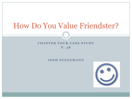 How Do You Value Friendster?