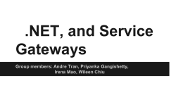 .NET, and Service Gateways