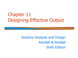 Chapter 14 Designing Effective Output