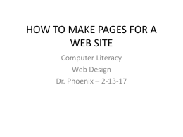 web design assignment