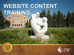 Writing for the Web - University of Wyoming
