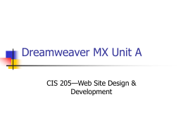 Dreamweaver MX A