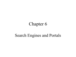 Chapter 6: Search Engines and Portals