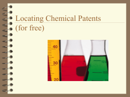 Locating Chemical Patents (for free)