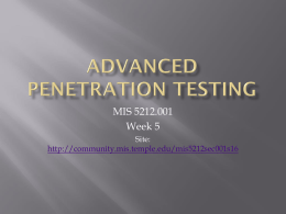 Advanced Penetration Testing -Week-5