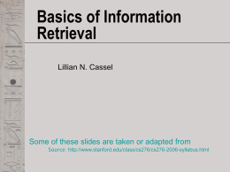 Basics of Information Retrieval