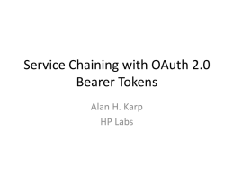 Service Chaining with Oauth 2.0 Bearer Tokens