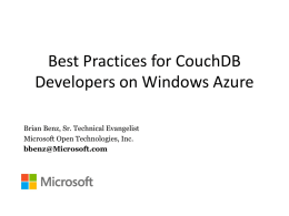 11:00-Best Practices for CouchDB Developers on