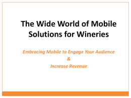 powerpoint - National Wine Marketing Conference
