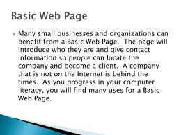 Basic Web Page