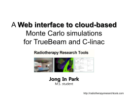 A Web interface to cloud-based Monte Carlo simulations for