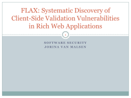 FLAX: Systematic Discovery of Client-Side Validation Vulnerabilities