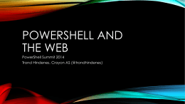 PowerShell and the web v2