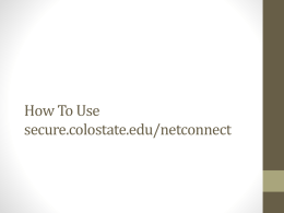 How to use secure.colostate.edu to access BIOCHEM files