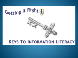 Information Literacy - Central Virginia Community College