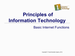 Basic Internet Functions