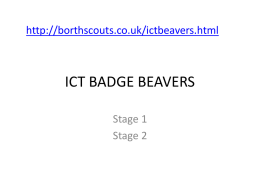 ICT BADGE BEAVERS - 2nd Borth Scout Group