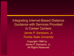 Integrating Distance Guidance - The Career Center