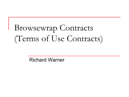 Click Wrap Contracts